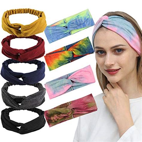 Ritoper Womens Twisted Headbands Boho Wide Headbands Hair Bands For