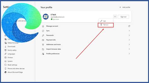 How To Remove Profile And Change Profile Name From Microsoft Edge Youtube