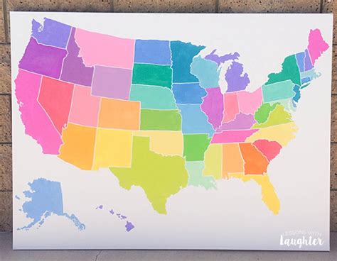 Colorful United States Map Tutorial Lessons With Laughter