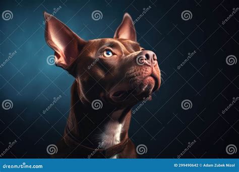A Brown Dog With Pointy Ears Stock Illustration Illustration Of