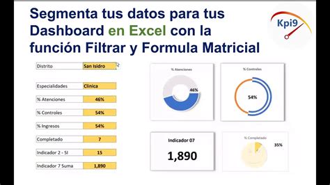 Segmenta tus datos para tus Dashboard en Excel con la función Filtrar y Formula Matricial YouTube