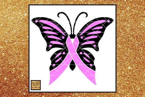 Breast Cancer Awareness Ribbon Butterfly Svg Cancer Ribbon 145795