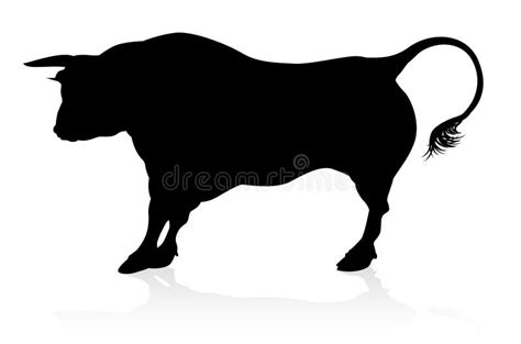 Bull Silhouette Vector Icon Stock Vector Illustration Of Beef Horn