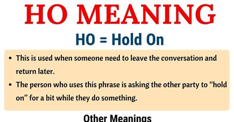 Ho Meaning What Does Ho Mean With Useful Examples Esl Forums