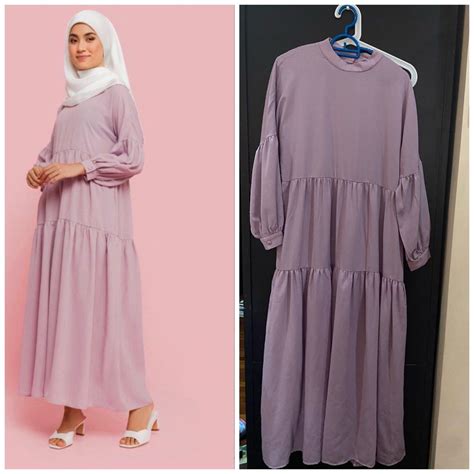 Lilit Woman High Neck Dress In Lilac Women S Fashion Muslimah Fashion