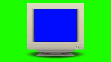 Old Computer Monitor In Blue Screen Free Stock Footage Youtube