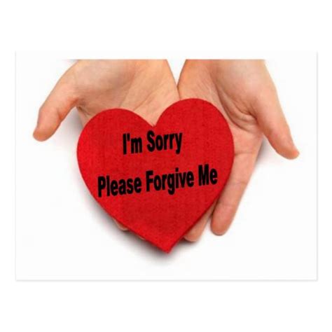 Im Sorry Please Forgive Me Valentine Hands Postcard Zazzle