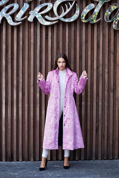 Luxury Faux Fur Coat Astrakhan Quartz Exclusive Eco Furs By Tissavel