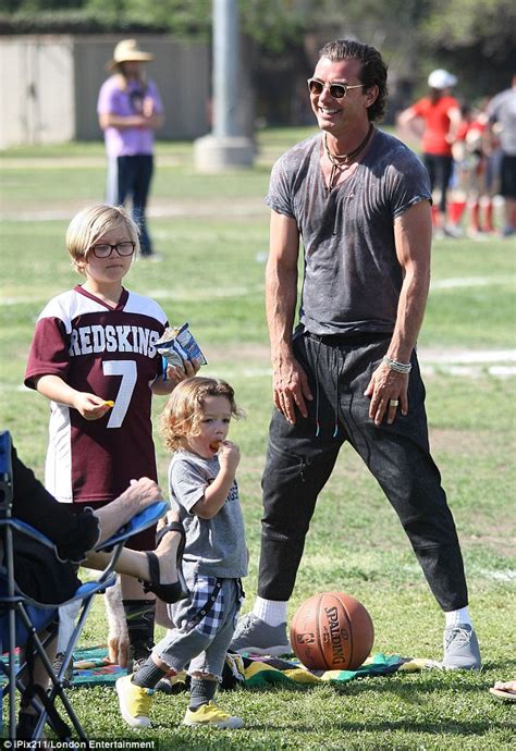 Gavin Rossdale Gets Kiss From Son Apollo And Cheers On Zuma At Soccer