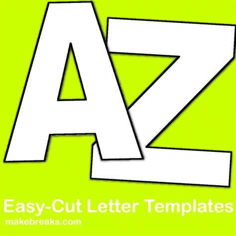 The english alphabet consists of 26 letters. Free Alphabet Letter Templates to Print and Cut Out - Make ...