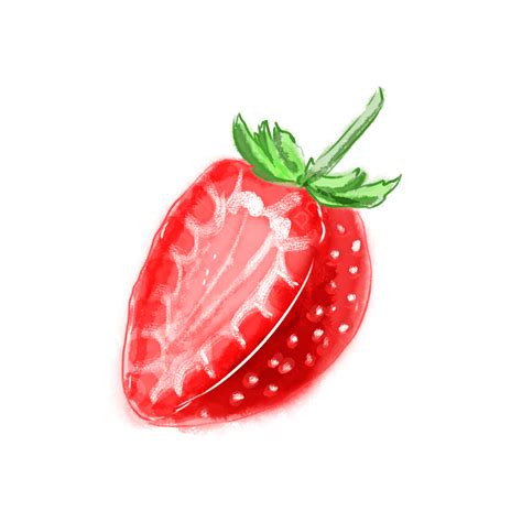 Watercolor Strawberry Png Transparent Hand Painted Watercolor