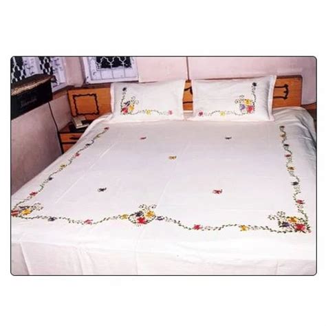 Bed Sheets Embroidered Cotton Bed Sheets Manufacturer From Bengaluru