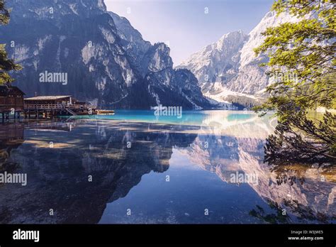 Lago Di Braies Hi Res Stock Photography And Images Alamy