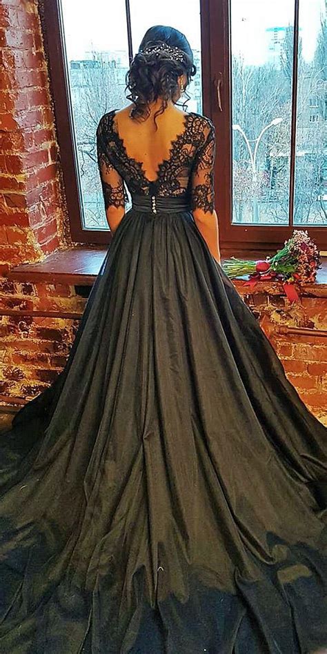 33 Beautiful Black Wedding Dresses That Will Strike Your