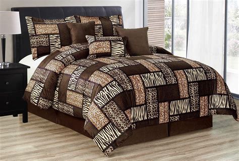 At sears, you can find a broad range of comforter styles and designs. Grand Linen Black/Brown Comforter Set Animal Print Safari ...