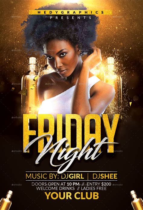 Friday Night Flyer By Hedygraphics Graphicriver