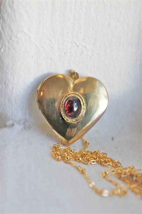 Large Heart Locket Necklace Etsy Heart Locket Necklace Heart