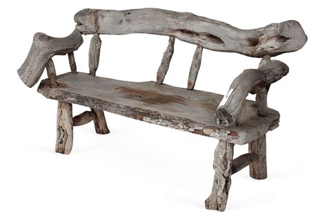 Vintage Driftwood Bench | Driftwood, Driftwood decor, Driftwood projects