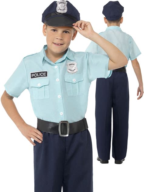 Boys Police Officer Costume All Children Fancy Dress Hub