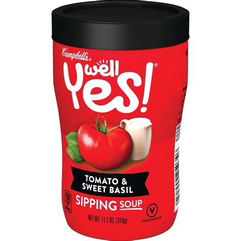 Campbells Well Yes Tomato And Sweet Basil Sipping Soup 112 Oz Shipt