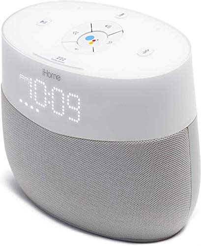 IHome Google Assistant Built In Chromecast Smart Home Alarm Clock With
