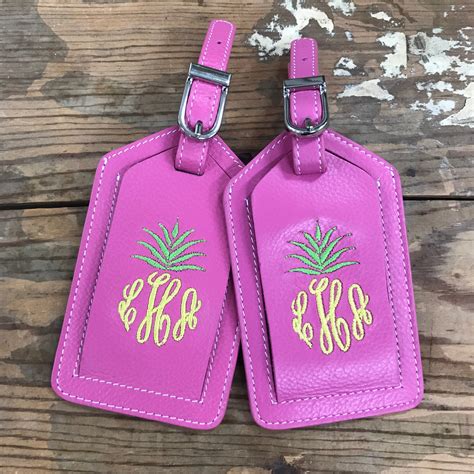 Personalized Luggage Tags Choose Color Preppy Monogrammed Ts