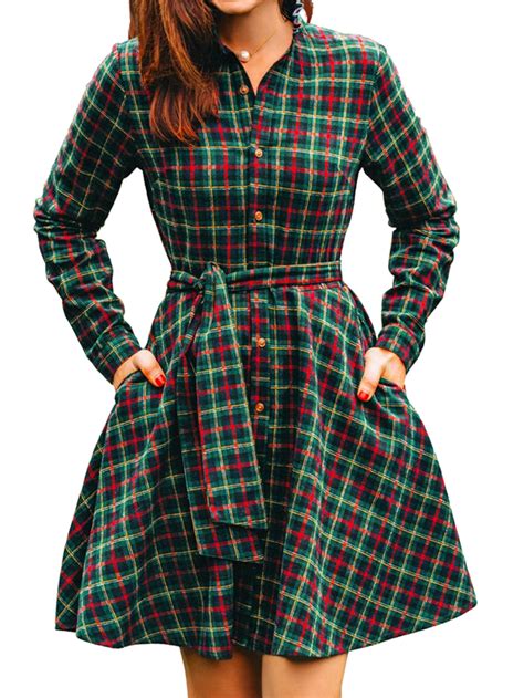 Adirondack Pine Point In 2020 Flannel Dress Belted Shift Dress Fashion