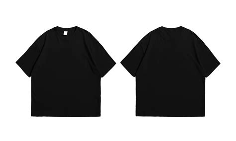 Camiseta Negra Oversize Delante Y Detrás Fondo Transparente 12304841 Png