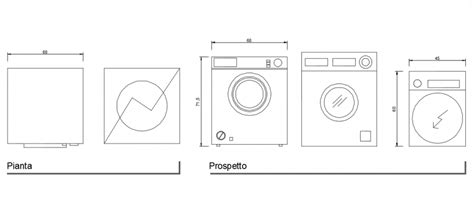 Washing Machine Model Sectional Elevation Model Detail Dwg File Cadbull