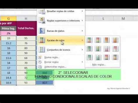 Formato Condicional En Excel Escalas De Color Youtube