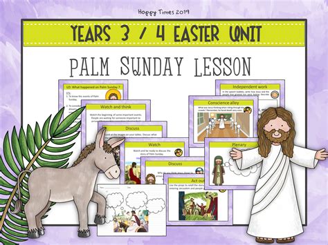 Year 3 4 Easter Palm Sunday Lesson Teaching Resources