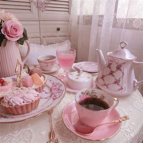Pin By Rhj On Tea Time Pink Tea Aesthetic Food Pastel Pink Aesthetic