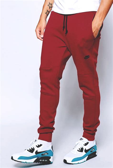 Red Nike Tech Fleece Pants Nike Outfits Sport Outfits Casual Outfits