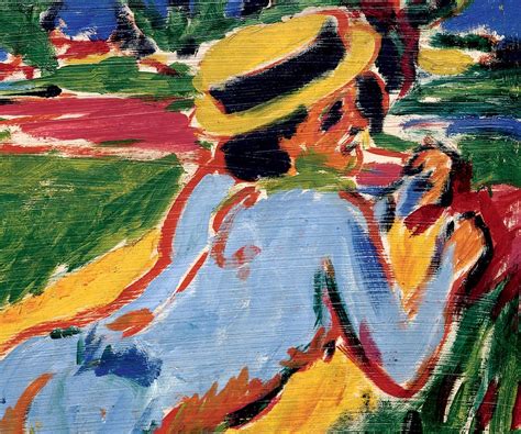 Ernst Ludwig Kirchner Lying Blue Nude With A Straw Hat Giclee Etsy