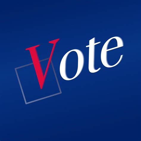 Vote Text Vote Word On Blue Background Presidential Election Vote