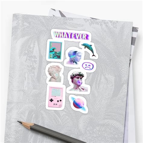 Vaporwave Set Sticker By Tablespoon Redbubble