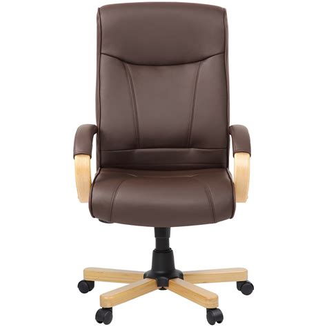 Farnham Brown Leather Office Chair Executive Office Chairs