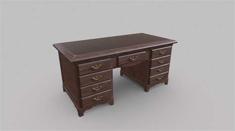 antique desk download free 3d model by timothy ahene timothyahene [9b3997f] sketchfab