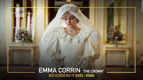 emma corrin wins best actress for her role as princess diana in the crown