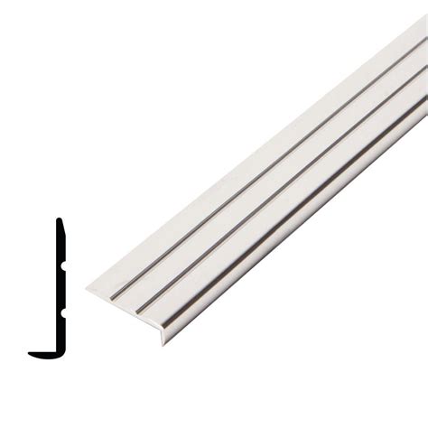 Do you have an old table or desk that needs new plastic edging? Alexandria Moulding 1/4 in. x 15/16 in. x 96 in. Metal Mira Lustre Grooved Edging Moulding-AT018 ...