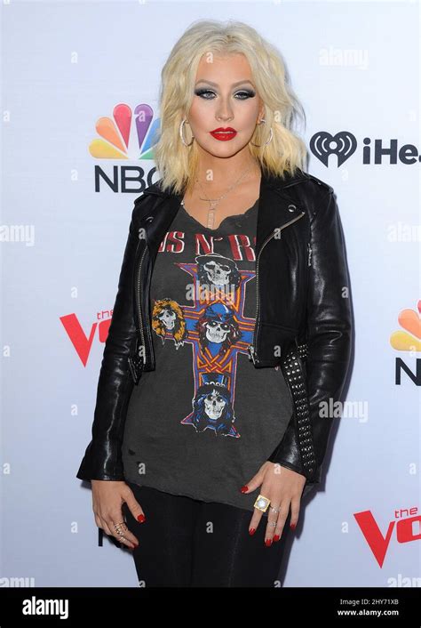Christina Aguilera Attending The Voice Season 8 Red Carpet Event Held