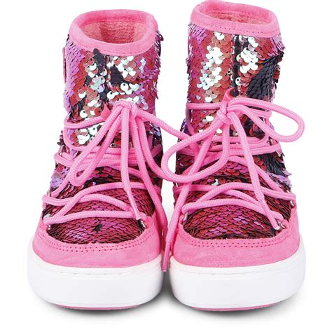 Moon Boots Girls Sparkle Ankle Snow Boots In Pink — Bambinifashioncom