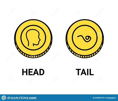 Set Of Head And Tail Coin Stock Vector Illustration Of Game 220003770