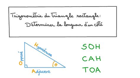 Vidéo De La Leçon Trigonométrie Du Triangle Rectangle Déterminer La