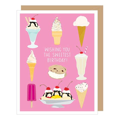Ice Cream Birthday Card Apartment 2 Cards