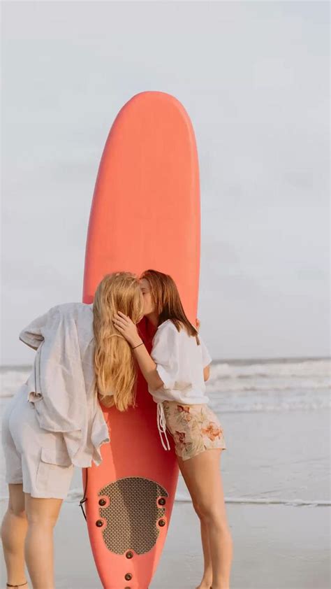 Charleston Couples Beach Photoshoot Folly Beach Surfboard Couples Photography Beach