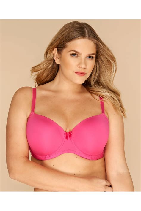 Hot Pink T Shirt Bra Sizes 38dd To 48g Yours Clothing
