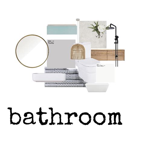 Coastal Hamptons Bathroom Interior Design Mood Board By Stylechic