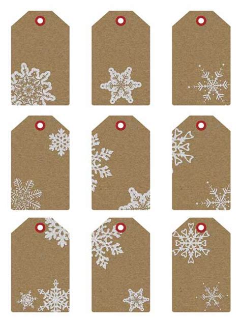 Printable Christmas Gift Tags Featuring Kraft Paper Texture My XXX Hot Girl