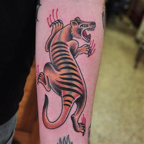 We went out pulled together a list of the best tattoo artists in melbourne on instagram. Tasmanian Tiger tattoo by Mark Lording. @marklording ...